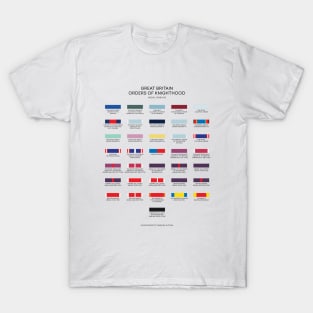 British Orders of Knighthood Military Medal Ribbons T-Shirt